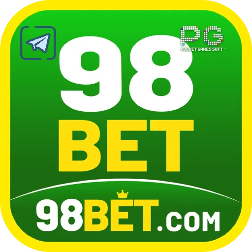 Imagem promovendo o canal oficial da 98bet no Telegram